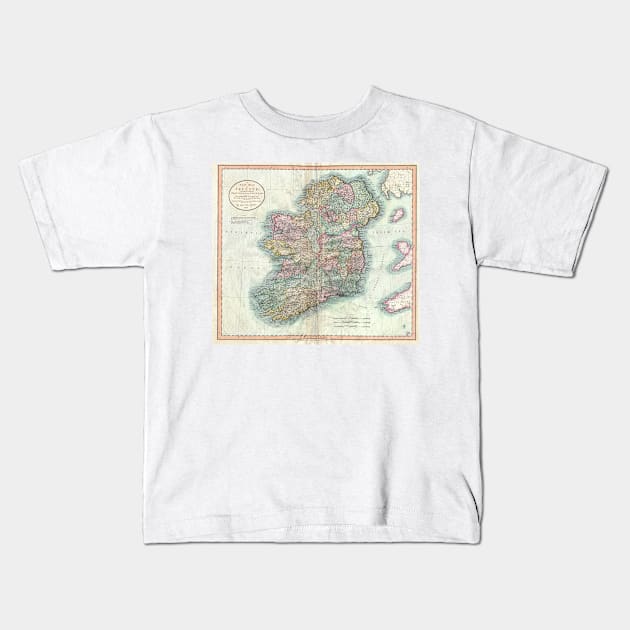 Vintage Map of Ireland (1799) Kids T-Shirt by Bravuramedia